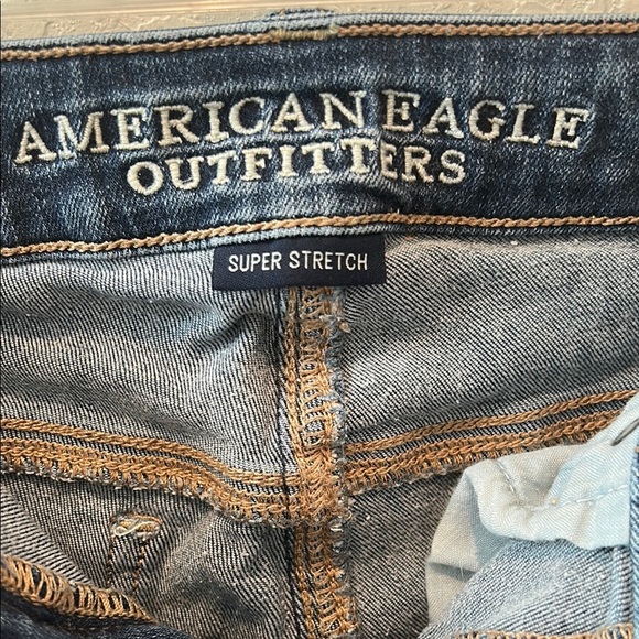 American Eagle Outfitters Blue Skinny Jeans Classic Denim Style Size 6 Short - Picture 2 of 10